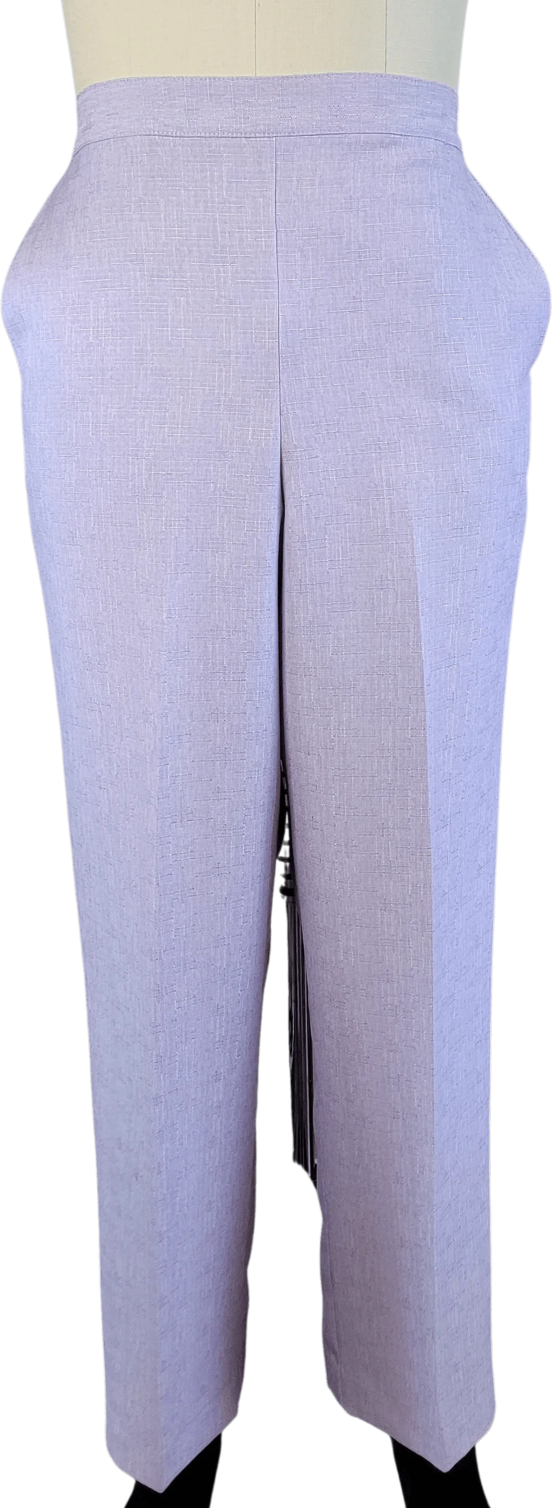 00's Pastel Purple High Waisted Wide Leg Pants with Pockets