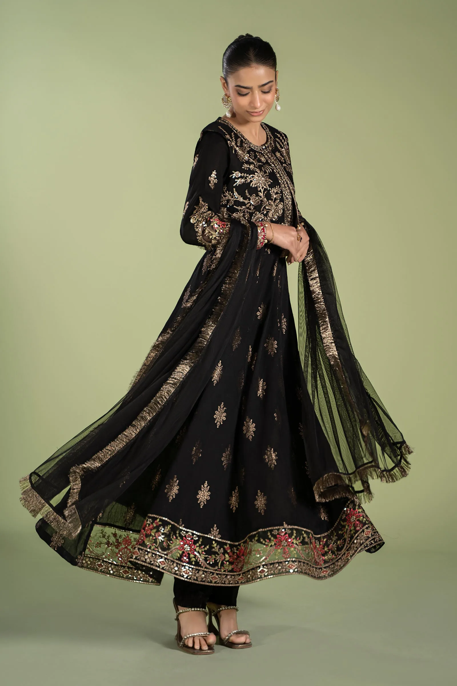3 Piece Printed Jacquard Suit | DW-EF24-26