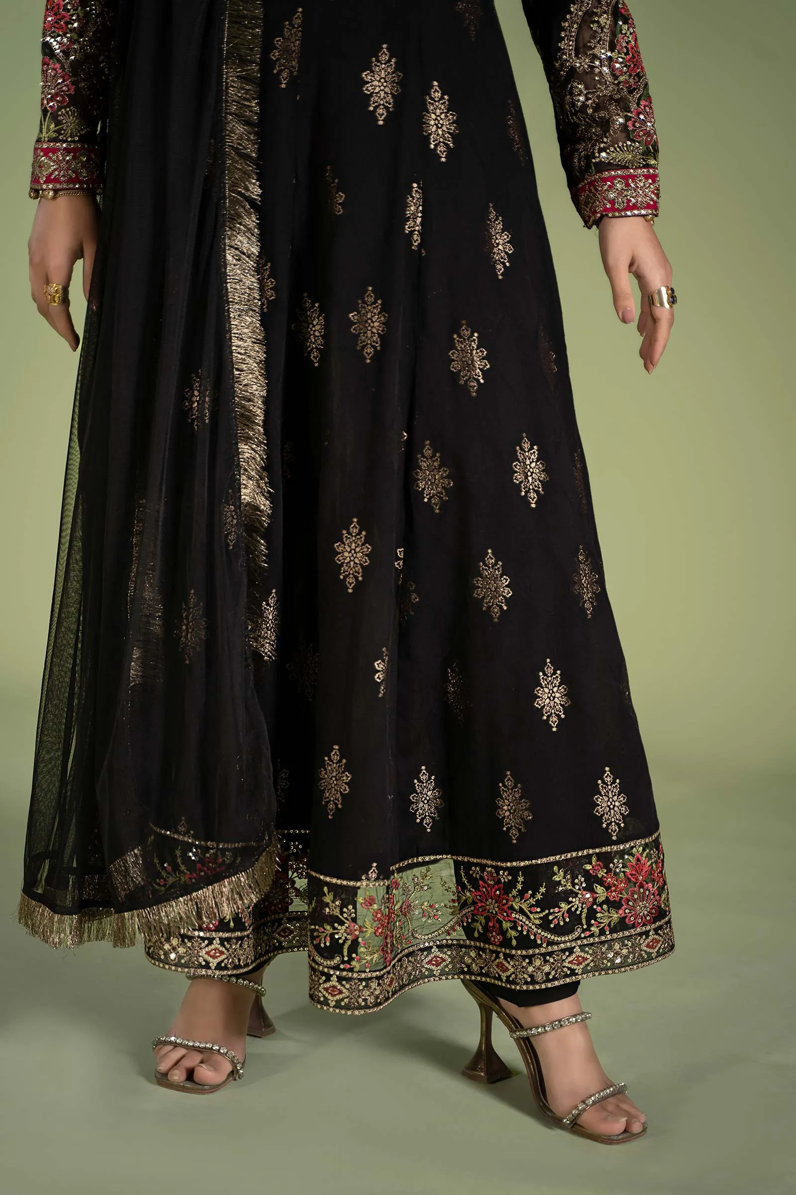 3 Piece Printed Jacquard Suit | DW-EF24-26