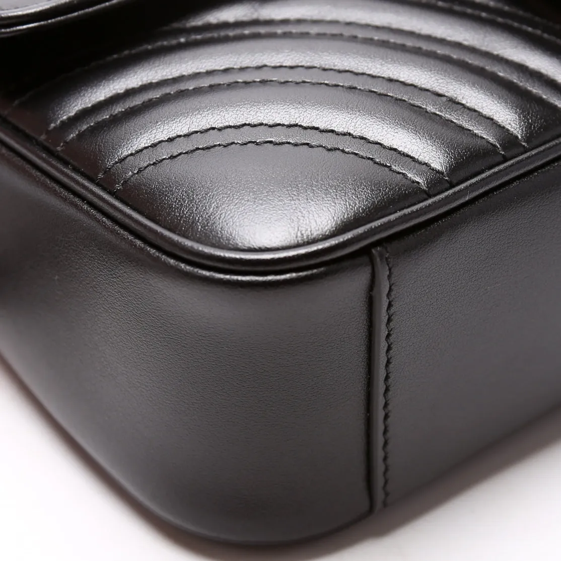 446744 Marmont Monochrome Leather Shoulder Mini Flap