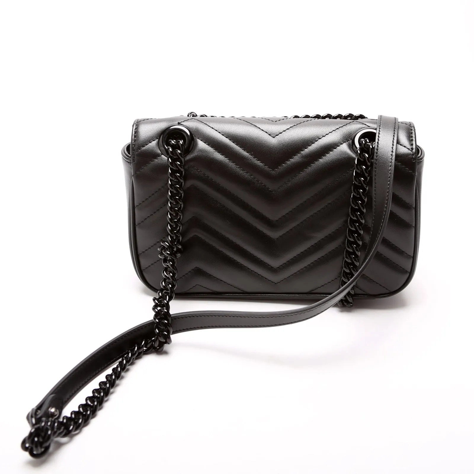 446744 Marmont Monochrome Leather Shoulder Mini Flap