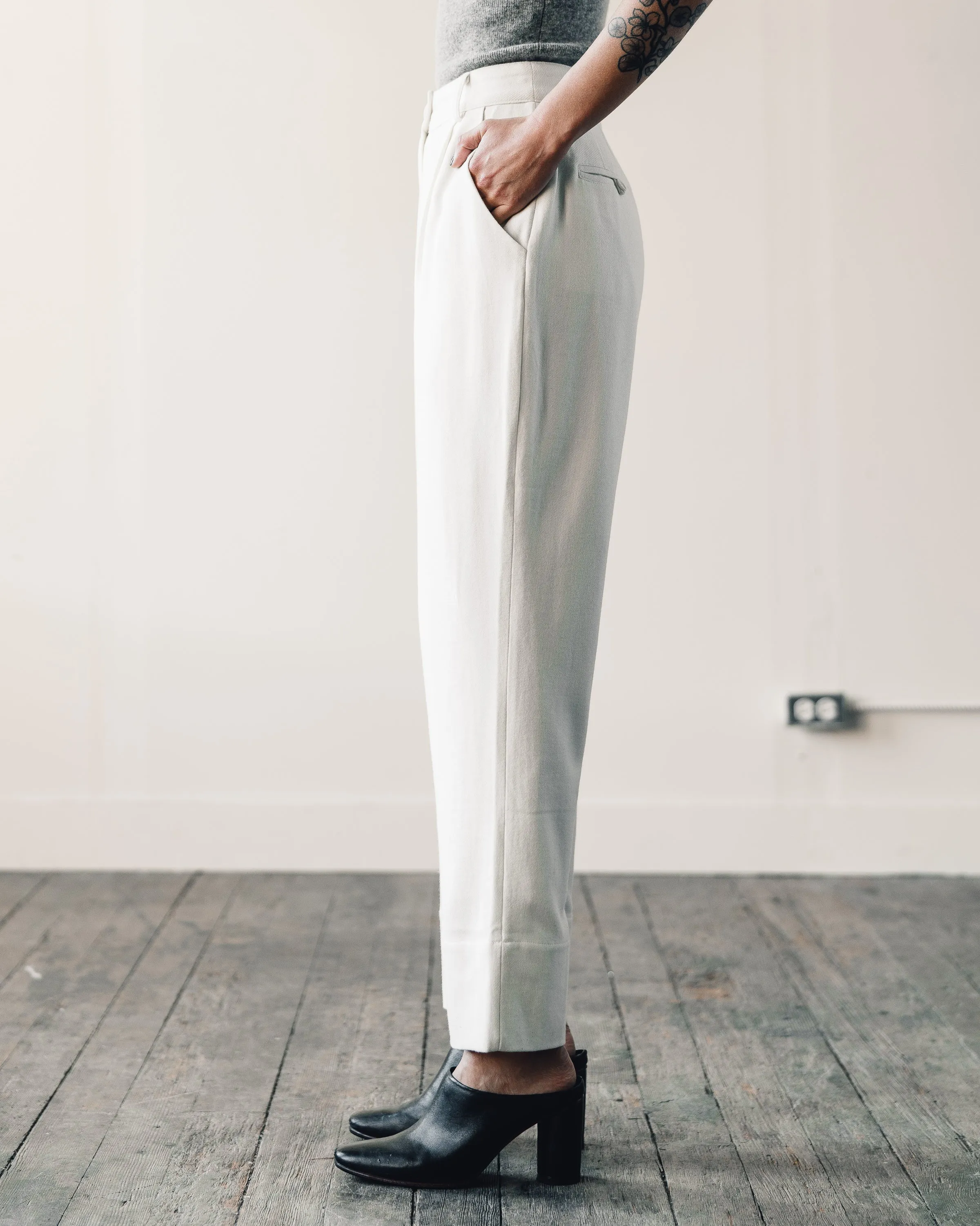 7115 Painter Wool Trouser, Off-White