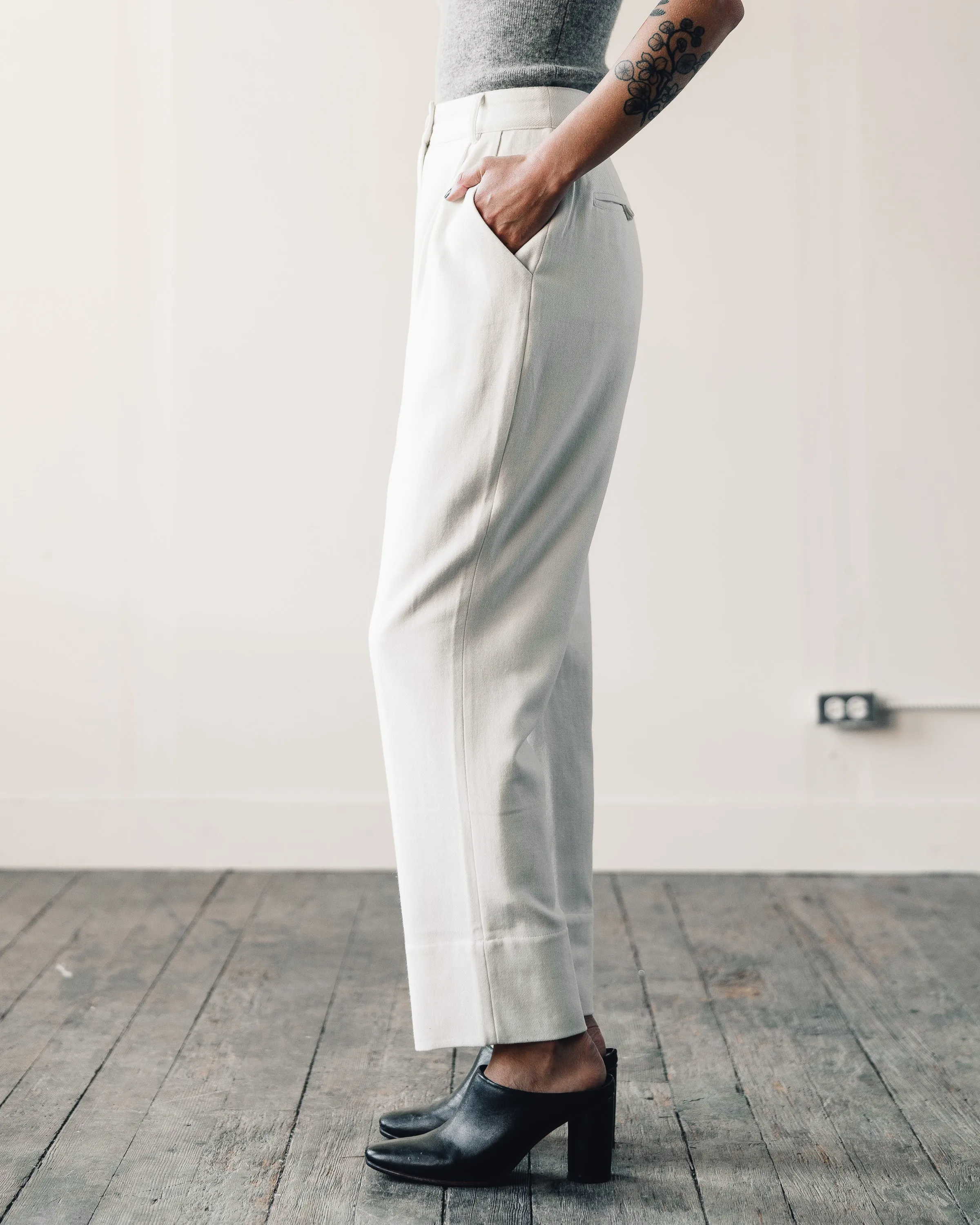 7115 Painter Wool Trouser, Off-White