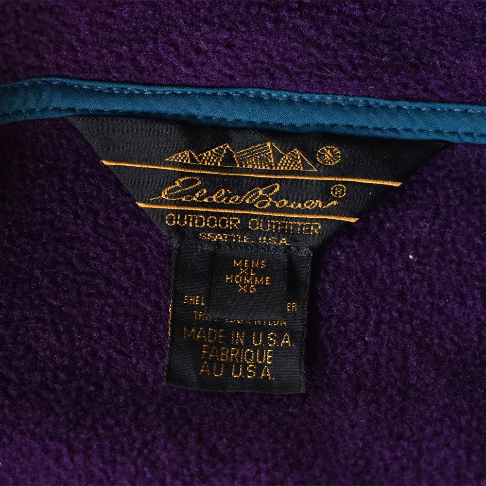80’s Eddie Bauer 黒タグ！ ナイスカラー！ ハーフジップ フリース プルオーバー USA製 231130H