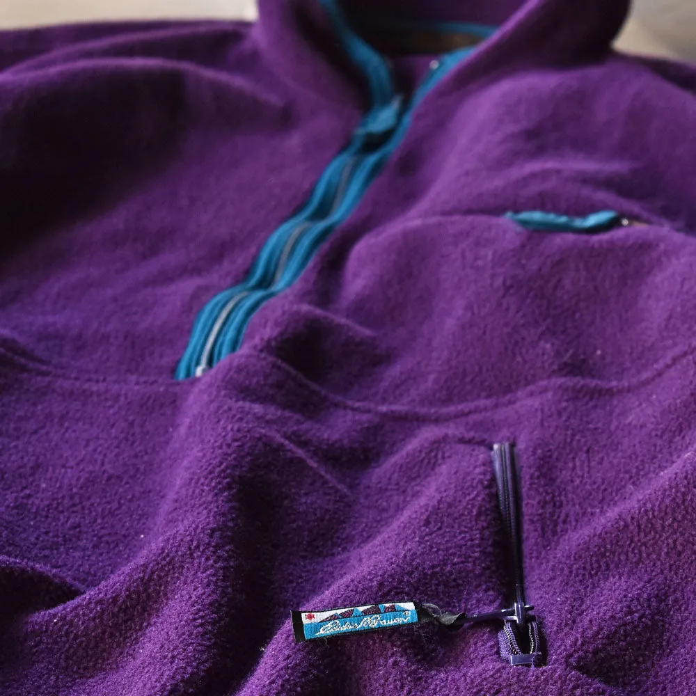 80’s Eddie Bauer 黒タグ！ ナイスカラー！ ハーフジップ フリース プルオーバー USA製 231130H