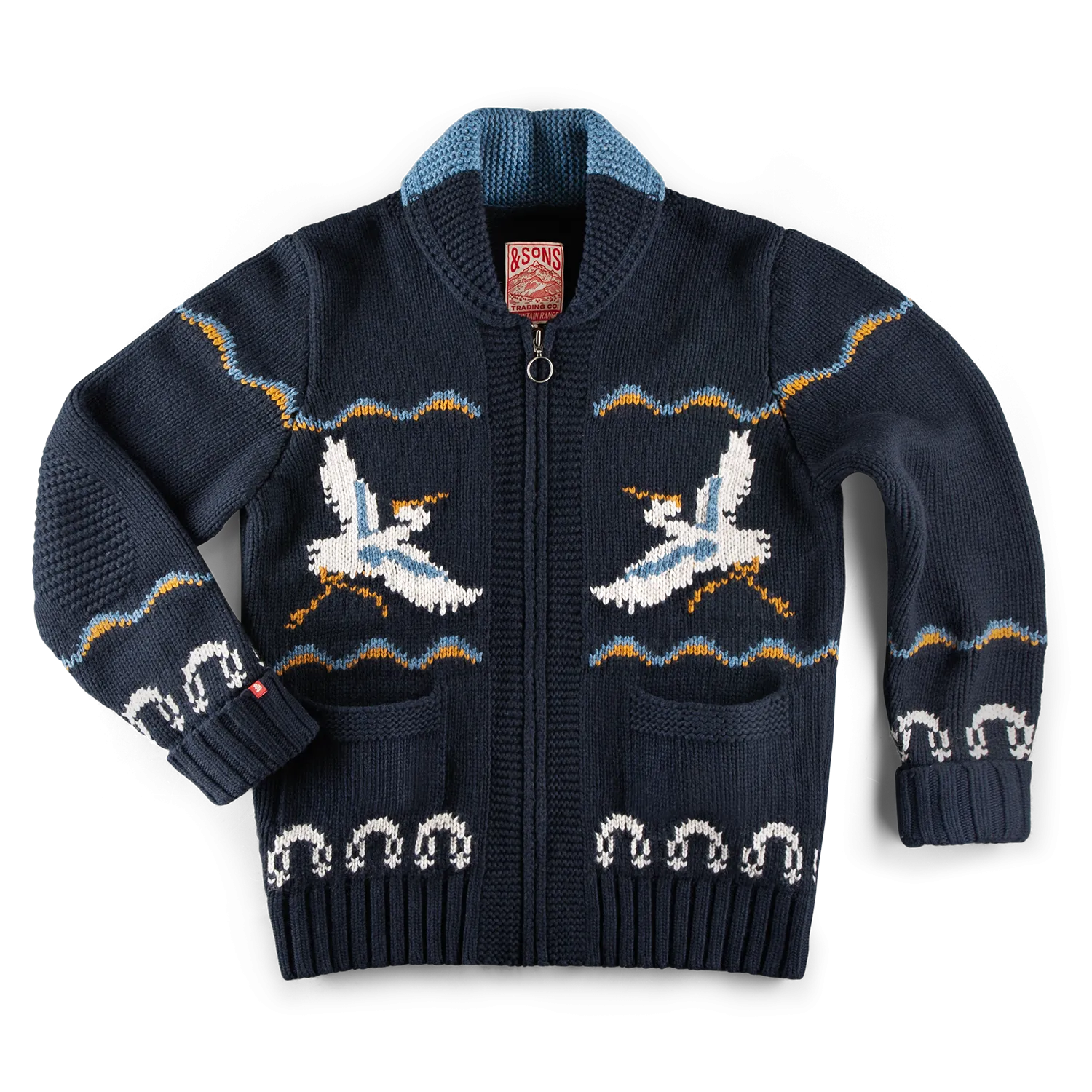 &SONS Crane Cardigan Navy