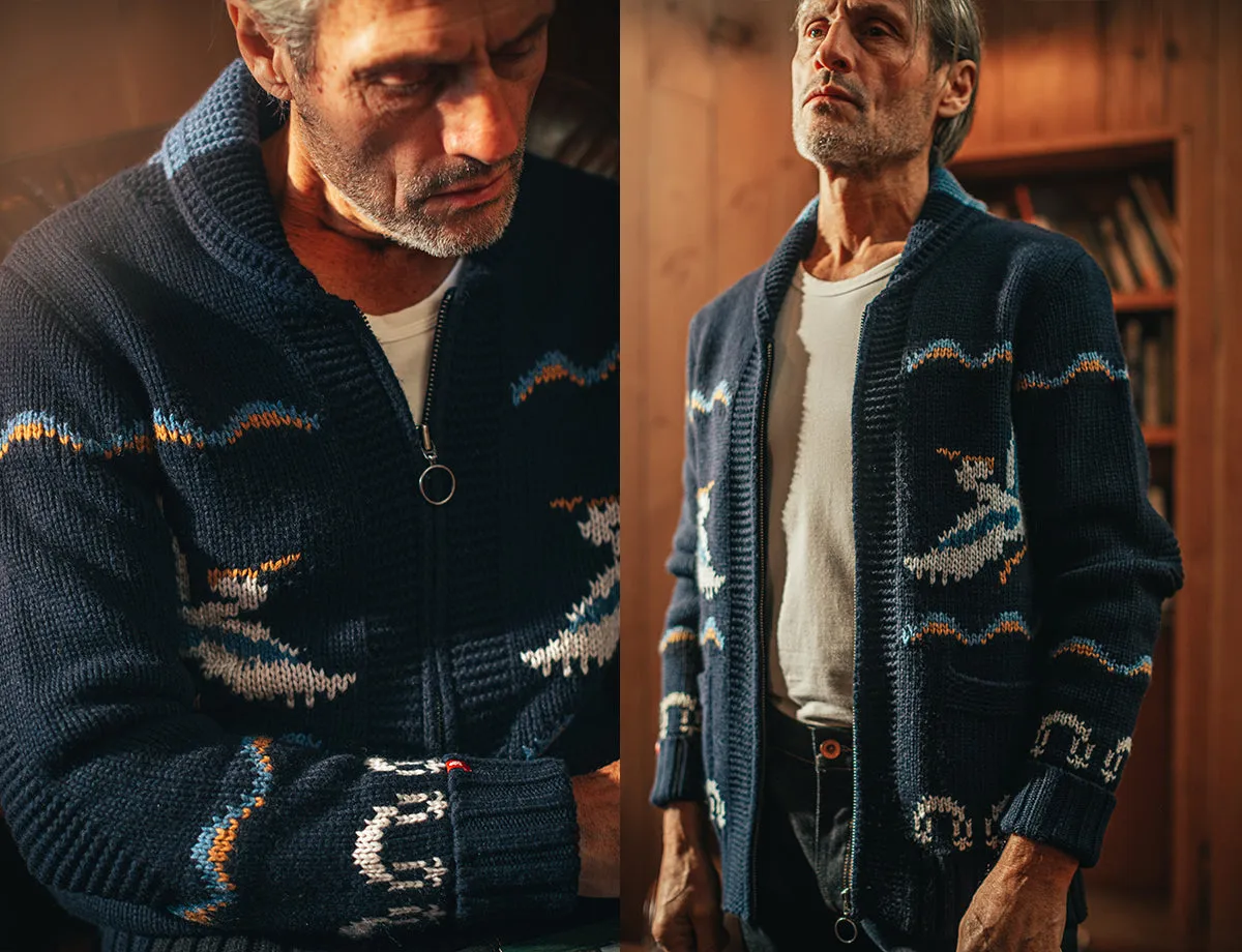 &SONS Crane Cardigan Navy