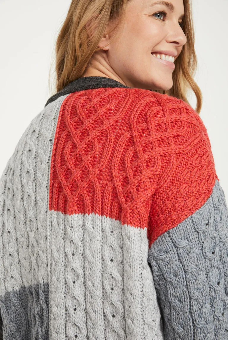 Aran Patchwork Cardigan