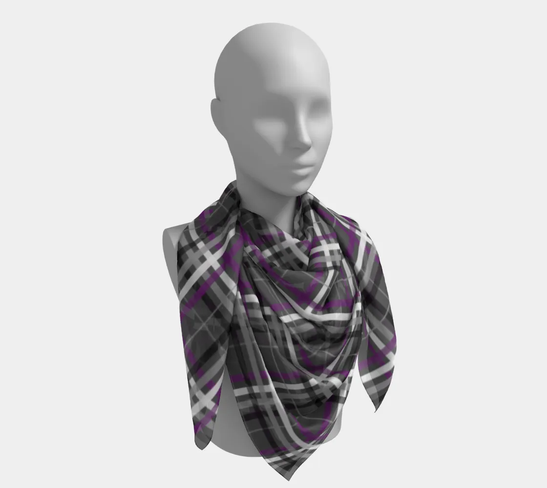 Asexual Plaid Square Scarf