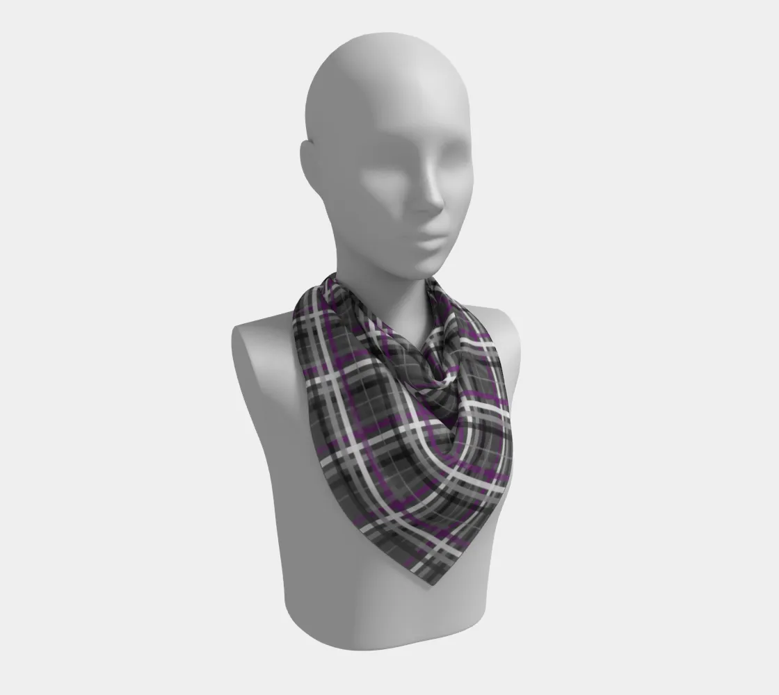 Asexual Plaid Square Scarf