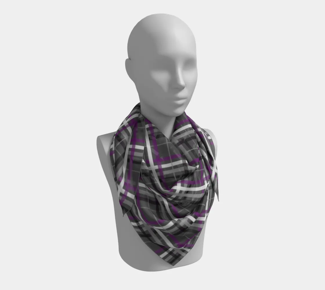 Asexual Plaid Square Scarf