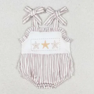 Baby Girls Rompers Stars Straps Ruffle Rompers SR1488
