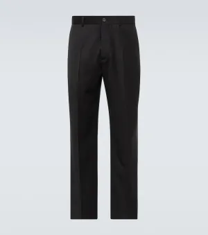 Balenciaga Wool Flare Pants, Black