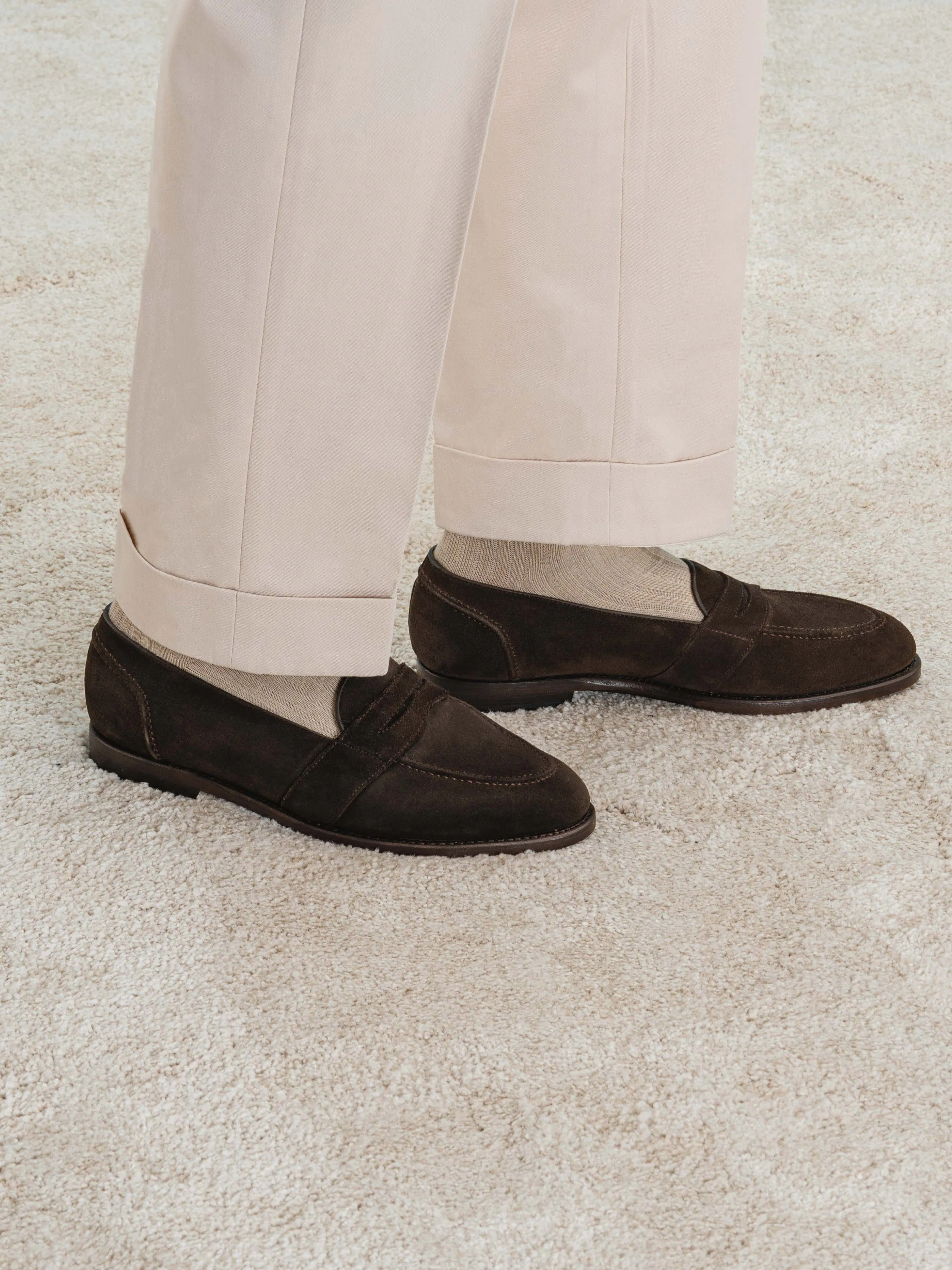 Beige Cotton Oscar Trousers