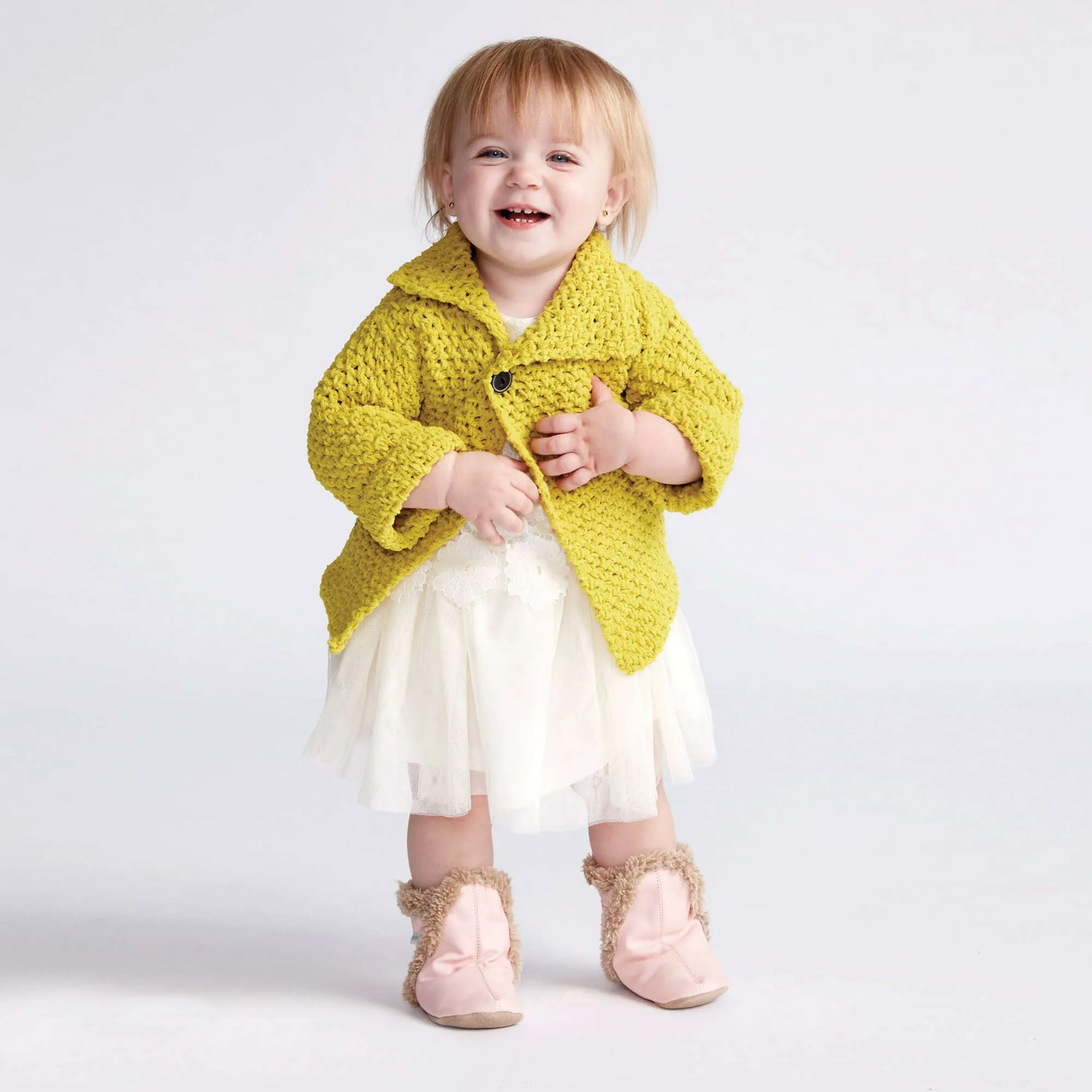 Bernat Taking Sides Crochet Cardigan