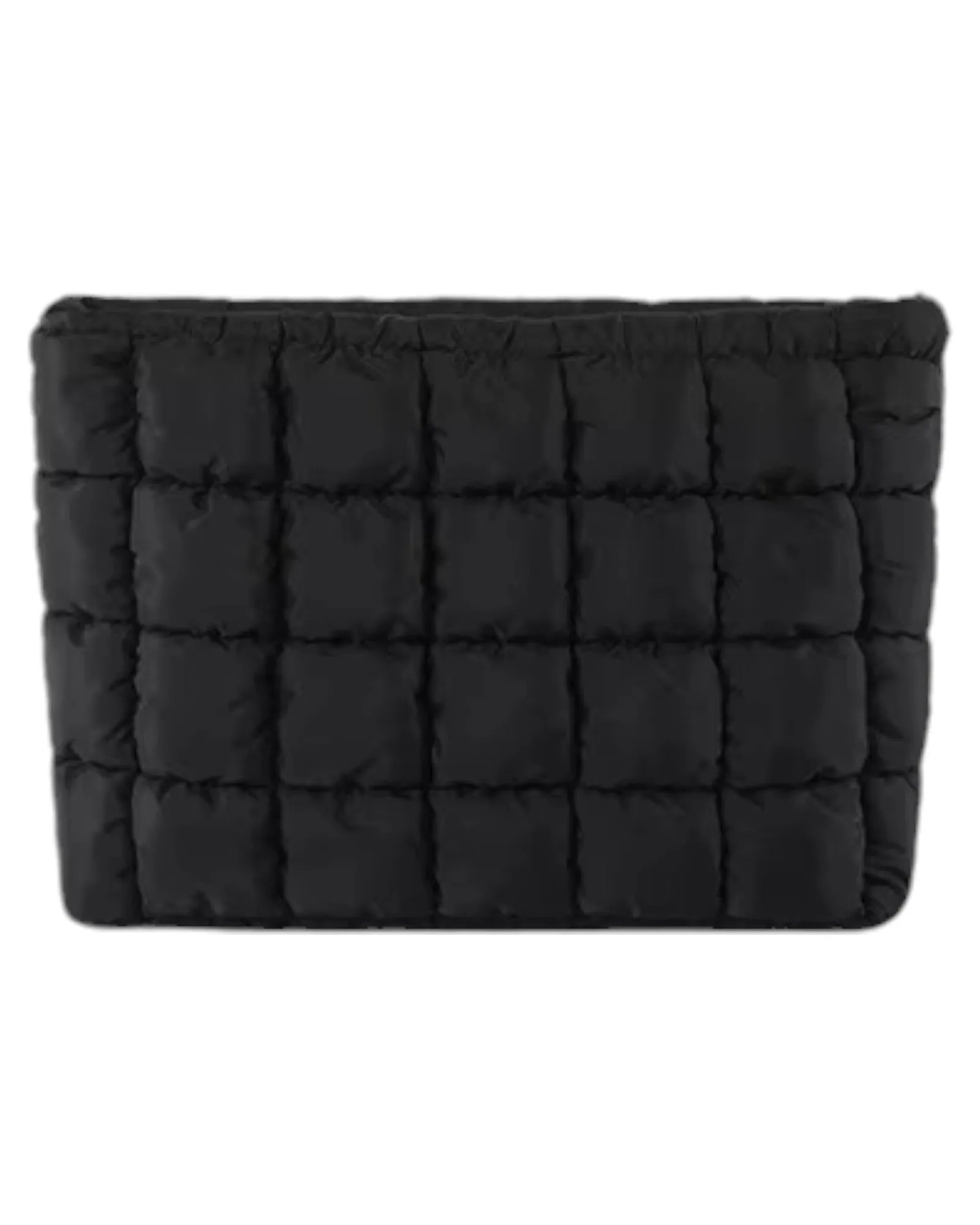 Black Quilted Puffer Cosmetic / Toiletries Bag