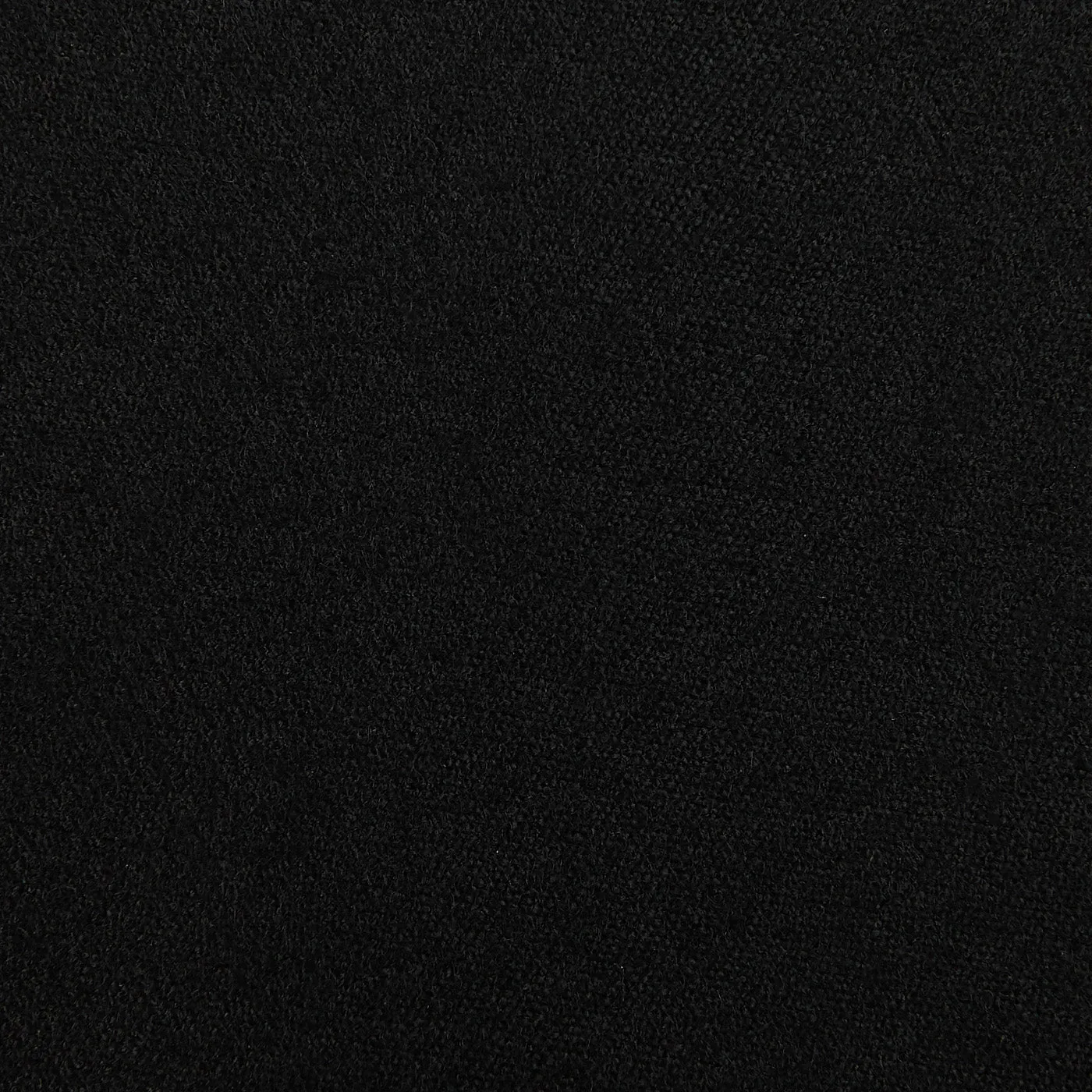 Black Wool Flannel Flat Front Trousers