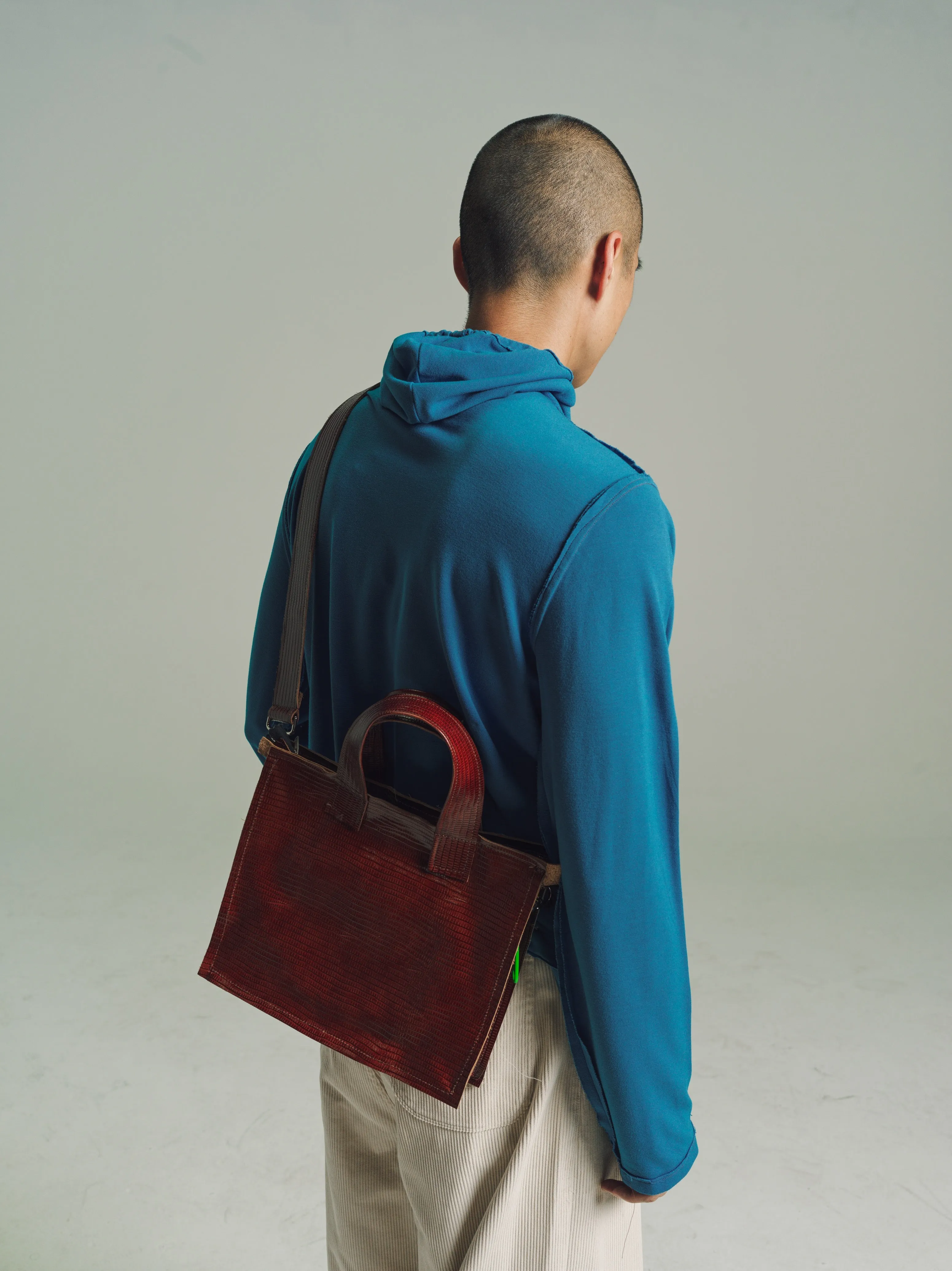 Blue Rib Jersey Balaclava Tee