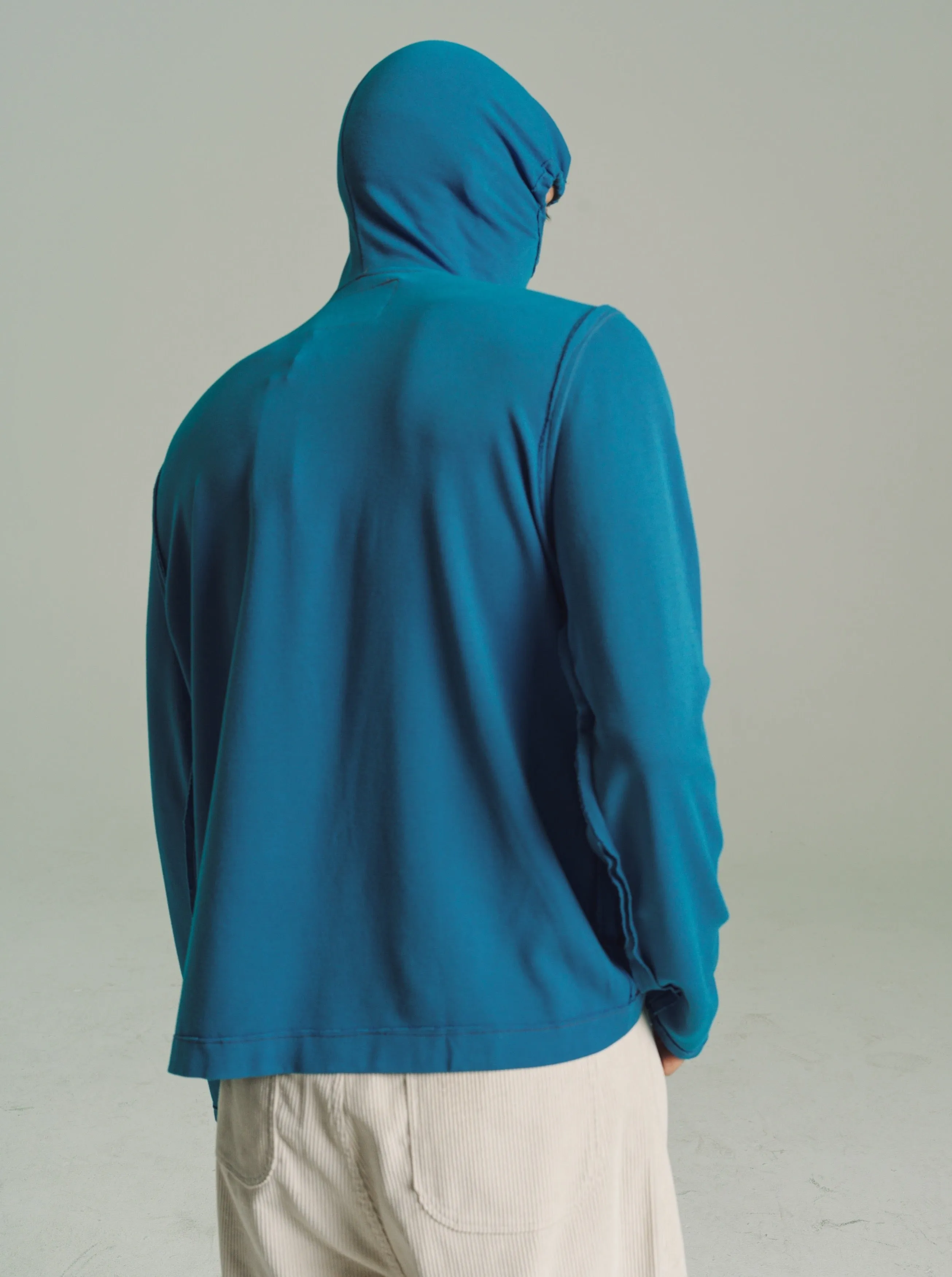 Blue Rib Jersey Balaclava Tee