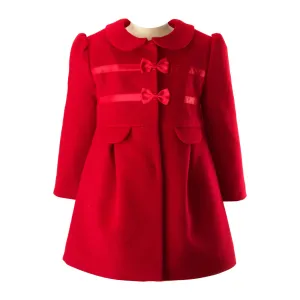 Bow Trim Coat in Red