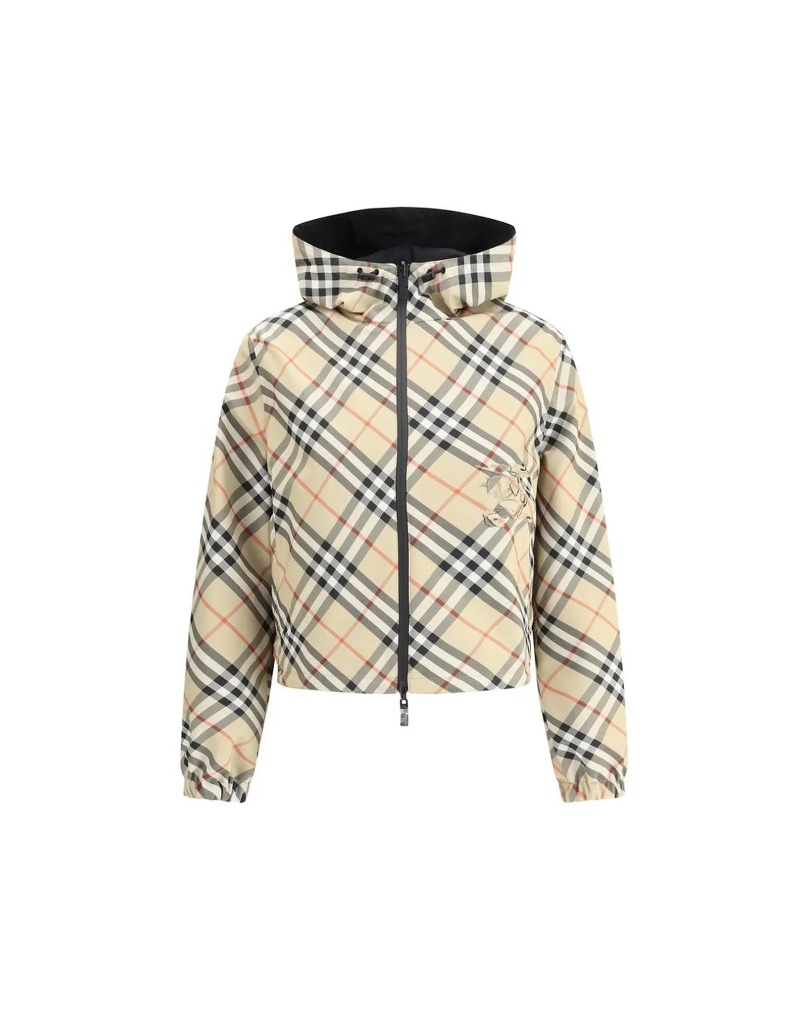 Burberry Reversible Jacket with Adjustable Hood and Zippered Pockets