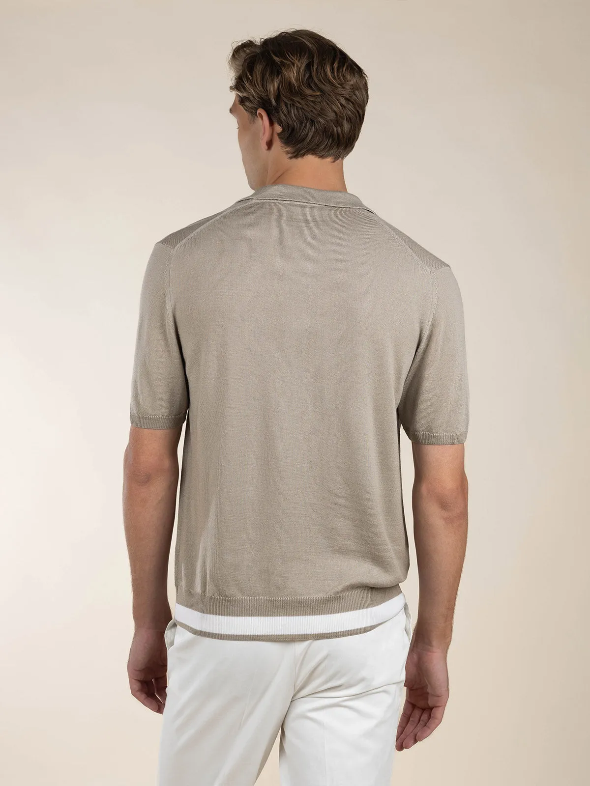 Buttonless AUR1 Polo Greige
