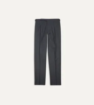 Charcoal Tropical Wool Single Pleat Trouser