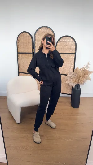 Chiara knit coord black