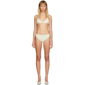 Christina Seewald SSENSE Exclusive Off-White Cashmere Lingerie Set
