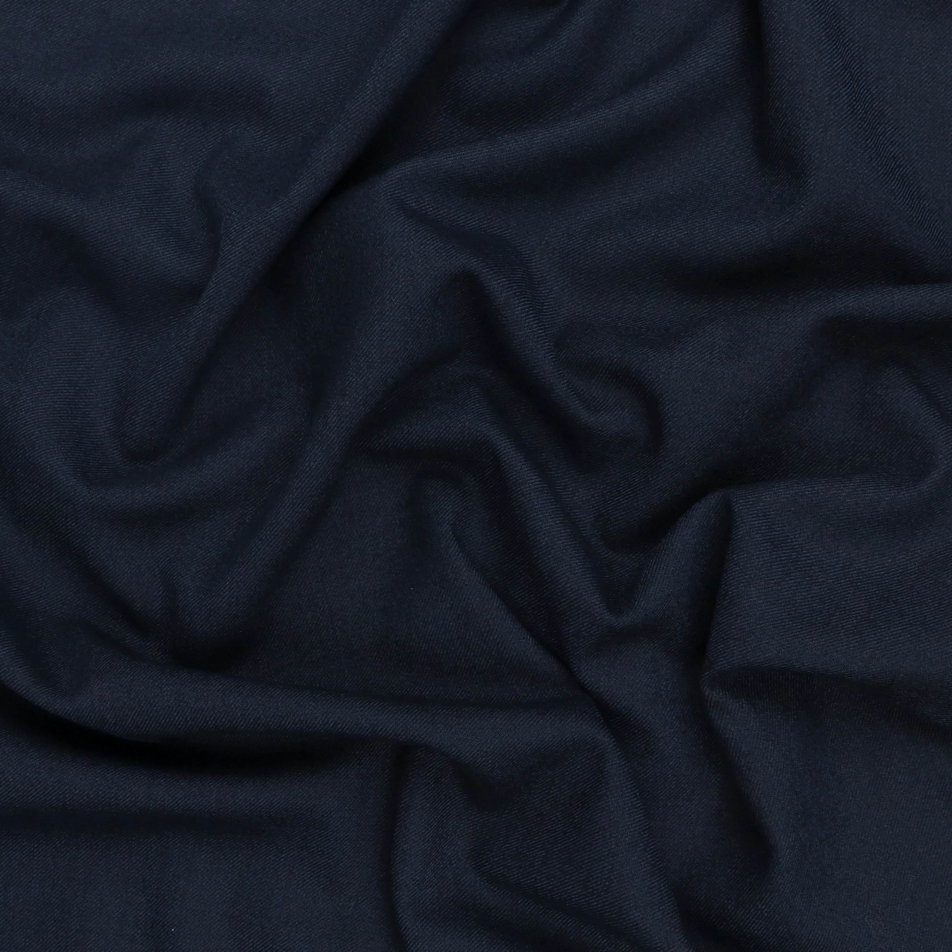 Deadstock Wool Twill Suiting - Blue   Black