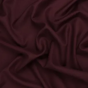 Deadstock Wool Twill Suiting - Burgundy