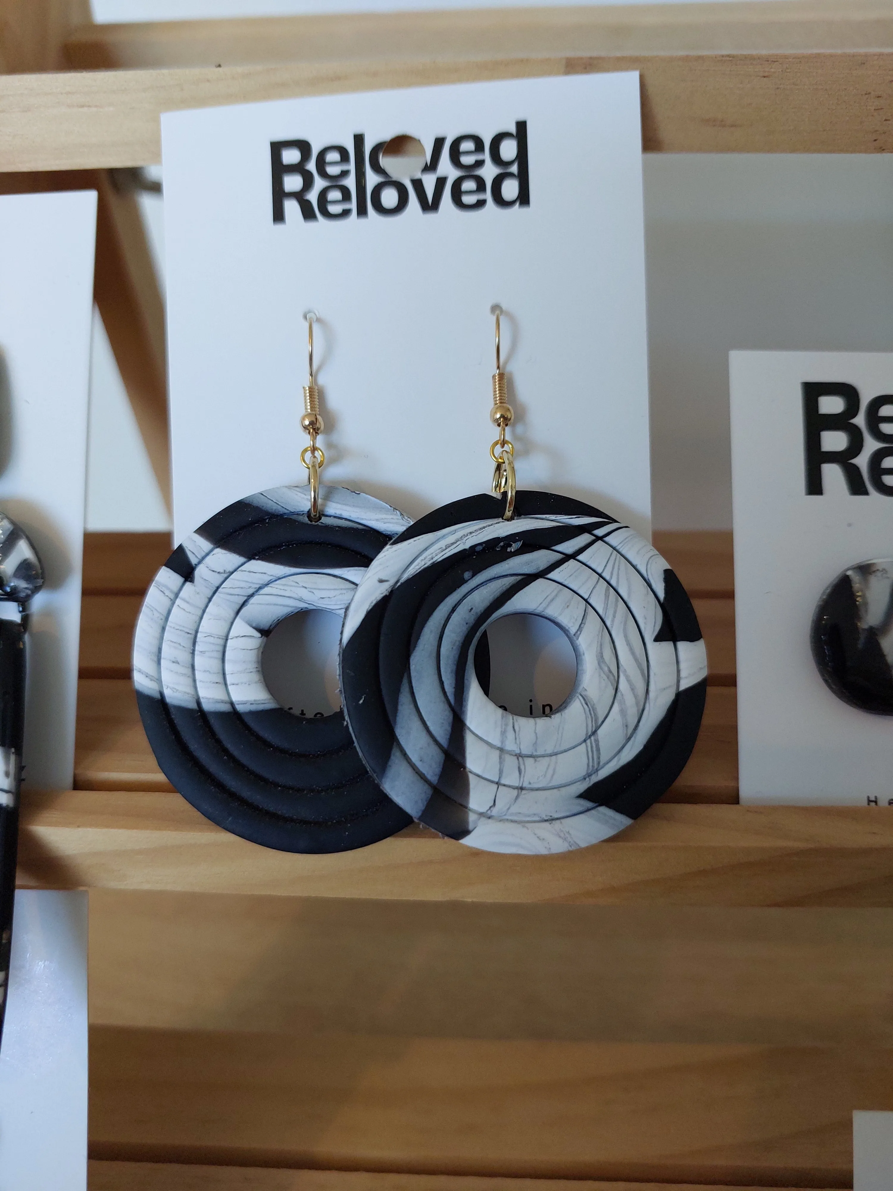 Ear Bling - Big Black and White