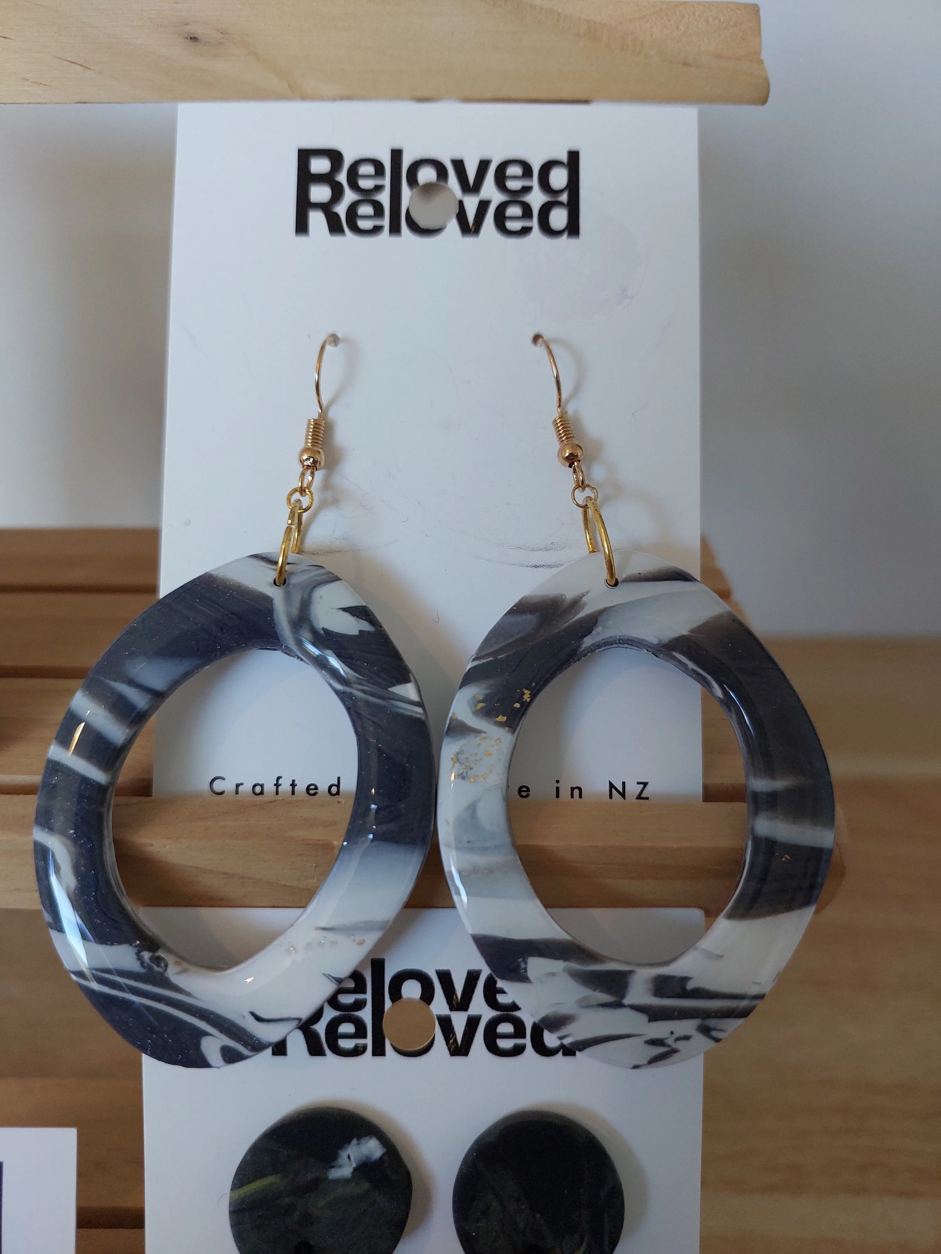 Ear Bling - Big Black and White