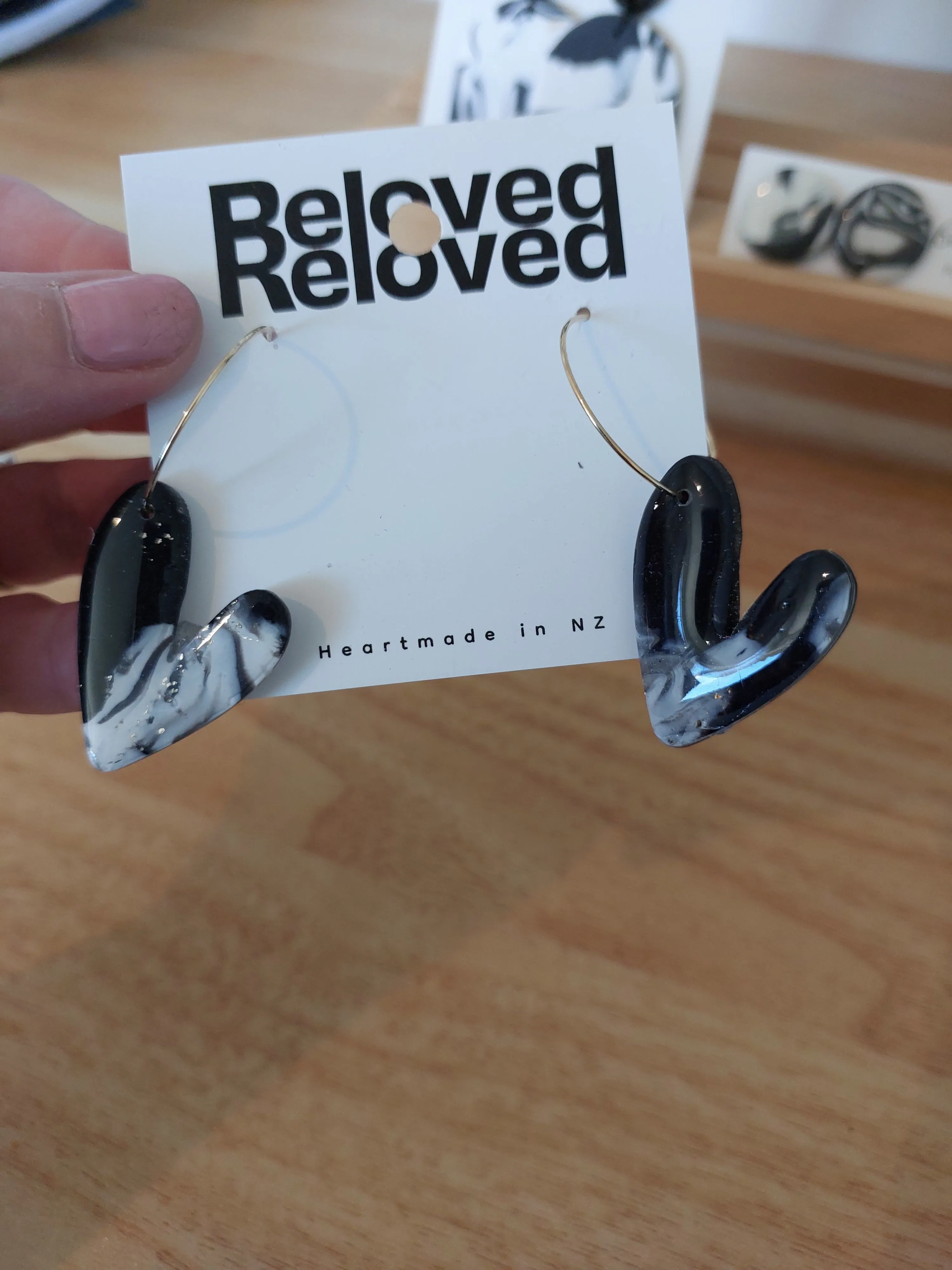 Ear Bling - Big Black and White