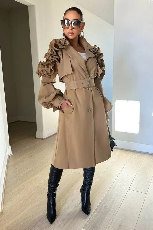 EARLY ARRIVAL TRENCH COAT (XL 1X 2X) 2 COLORS