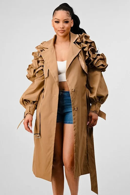 EARLY ARRIVAL TRENCH COAT (XL 1X 2X) 2 COLORS