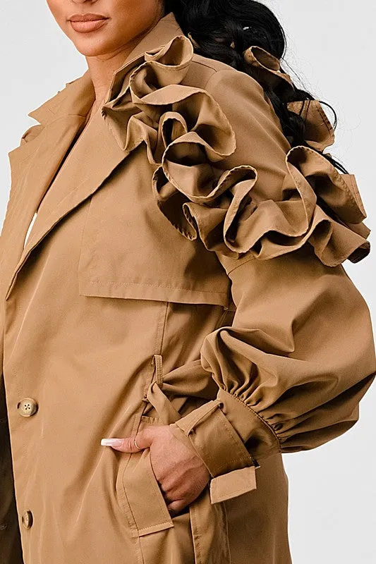 EARLY ARRIVAL TRENCH COAT (XL 1X 2X) 2 COLORS
