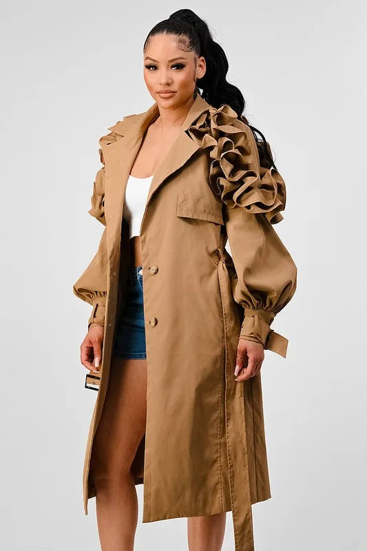 EARLY ARRIVAL TRENCH COAT (XL 1X 2X) 2 COLORS