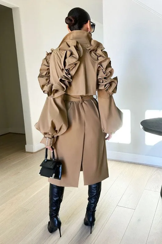 EARLY ARRIVAL TRENCH COAT (XL 1X 2X) 2 COLORS