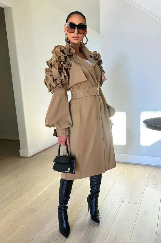 EARLY ARRIVAL TRENCH COAT (XL 1X 2X) 2 COLORS