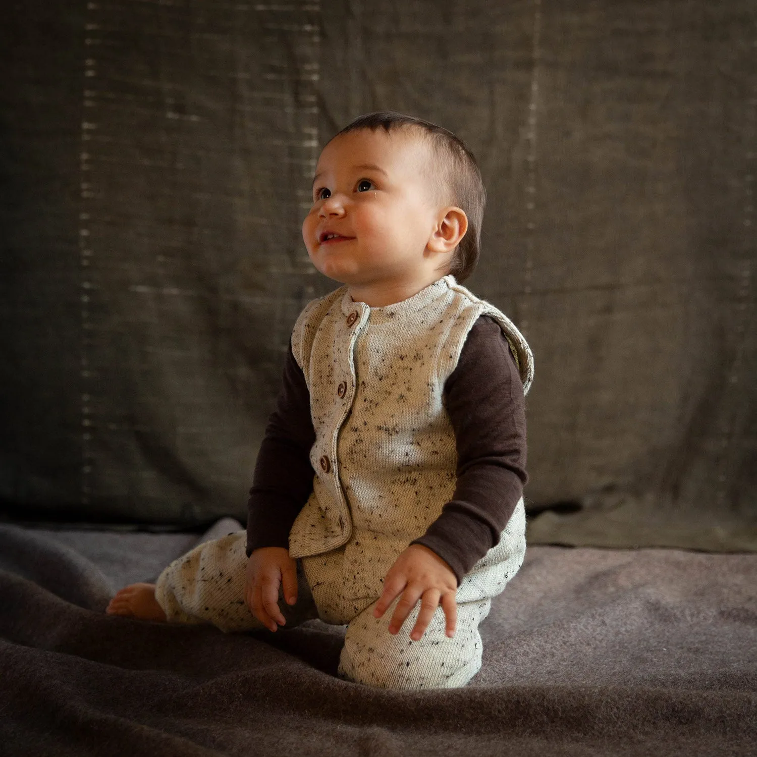 Emu Baby & Kids Trousers - Merino Wool Speckle - Quail