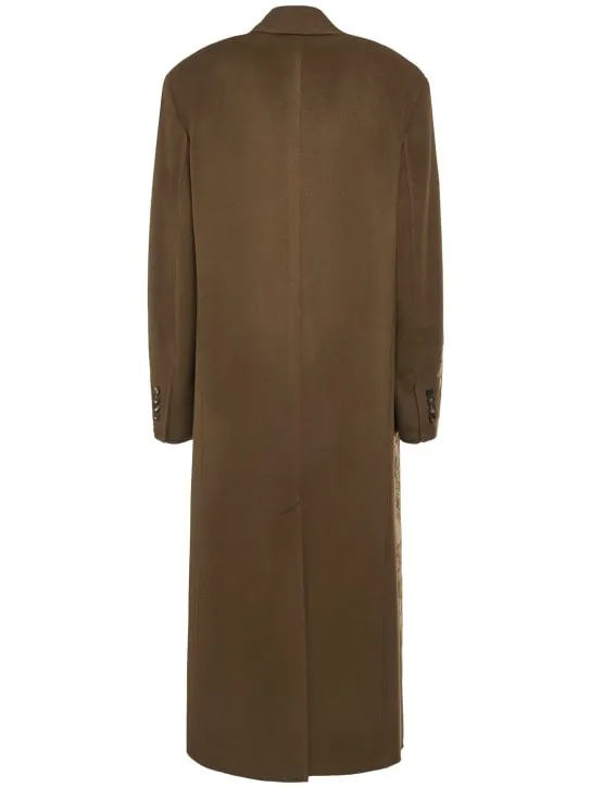 Etro   Wool &amp; cashmere printed long coat 