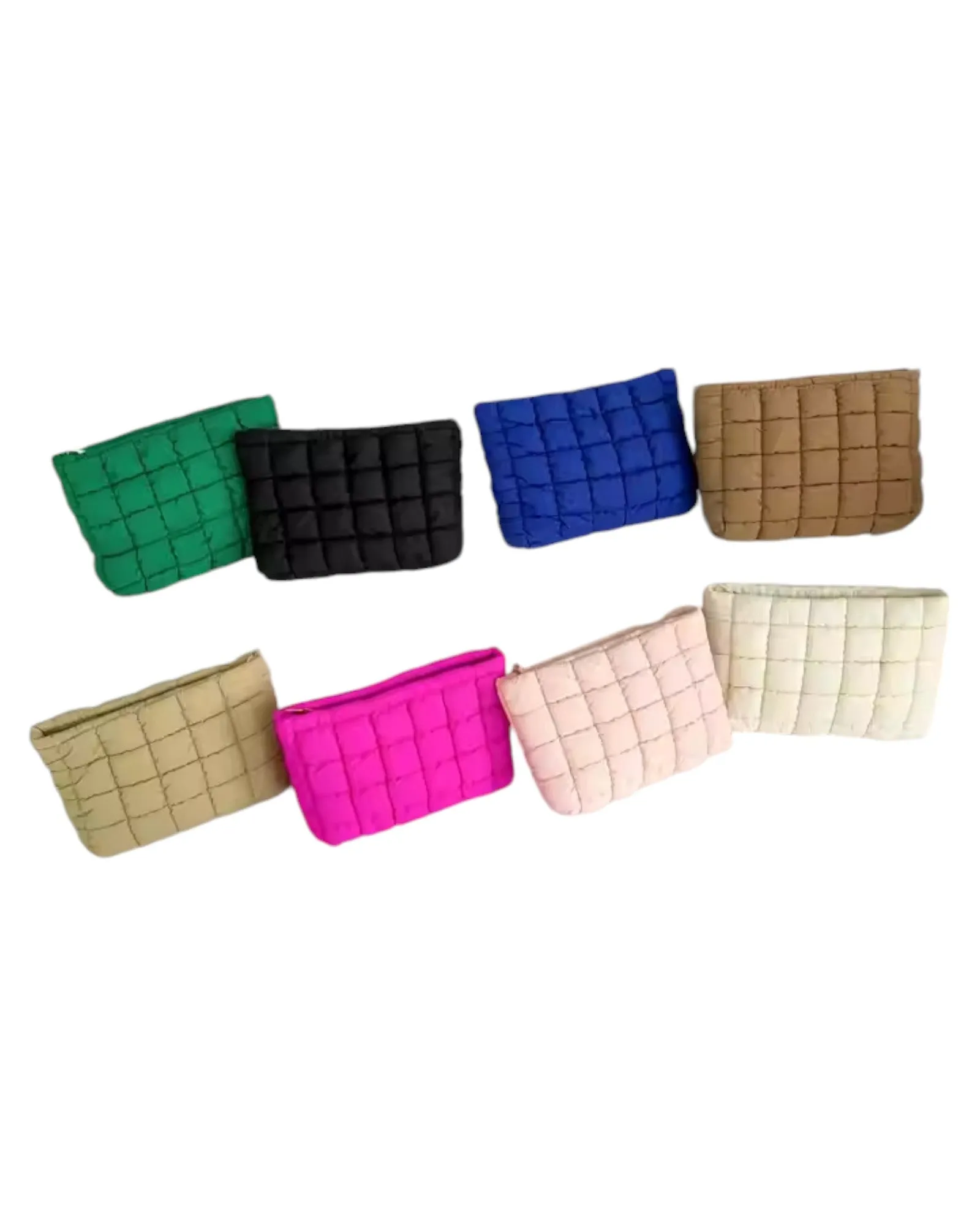Fuchsia Quilted Puffer Cosmetic / Toiletries Bag