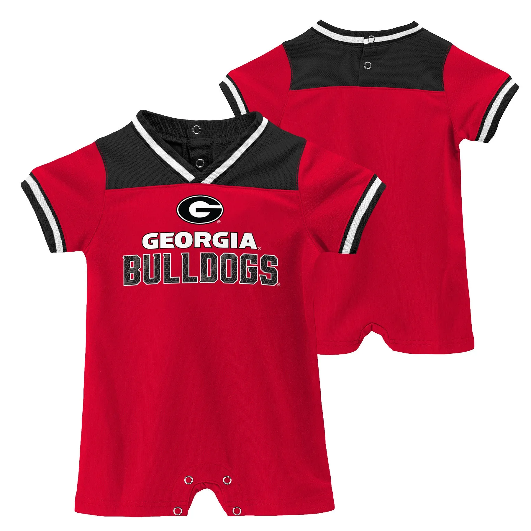 Georgia Bulldogs Baby Boy Runback Romper