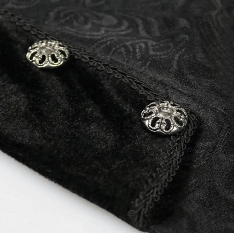 Golden Velvet Tuxedo with Steampunk Flair for Unique Style