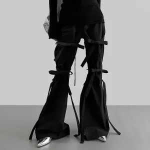 Gothic Lace Up Flare Pants Gothic Lace Up Flare Pants