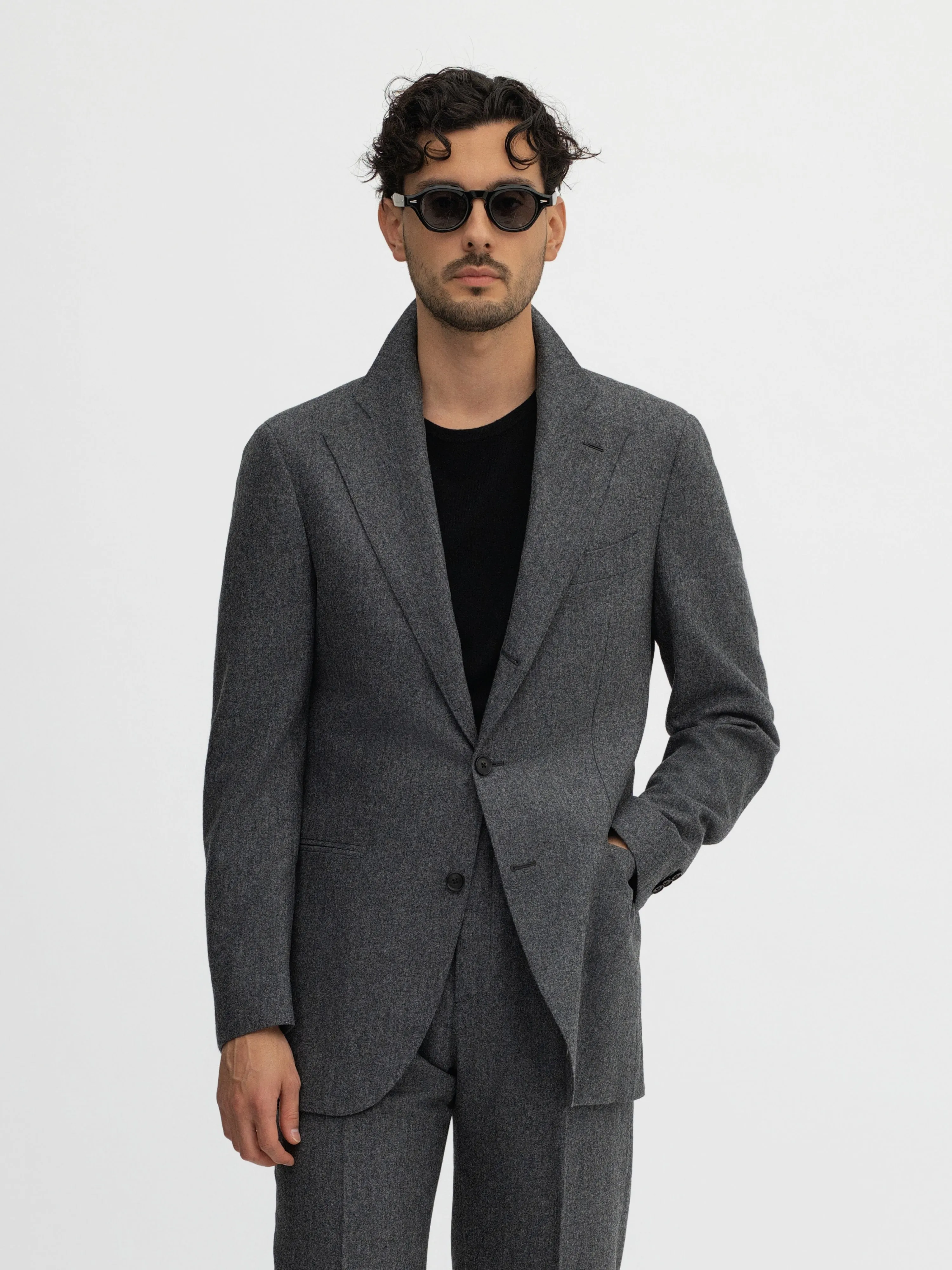 Grey Flannel Wool Suit (SB)