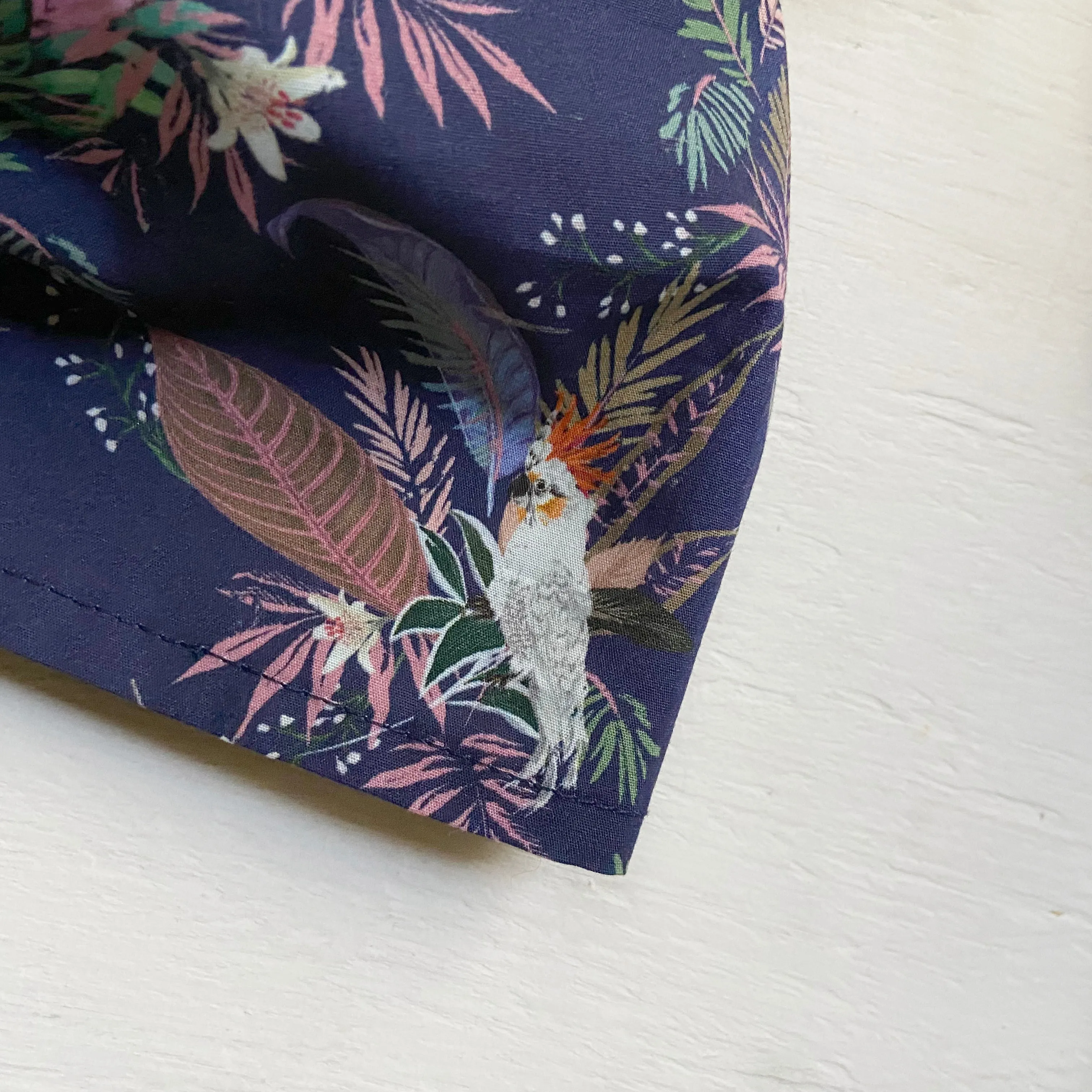 Head scarf Birds Navy