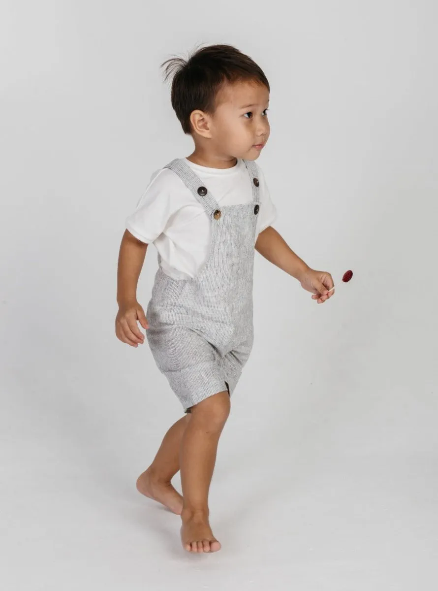 Hemp romper for babies & toddlers in Gray