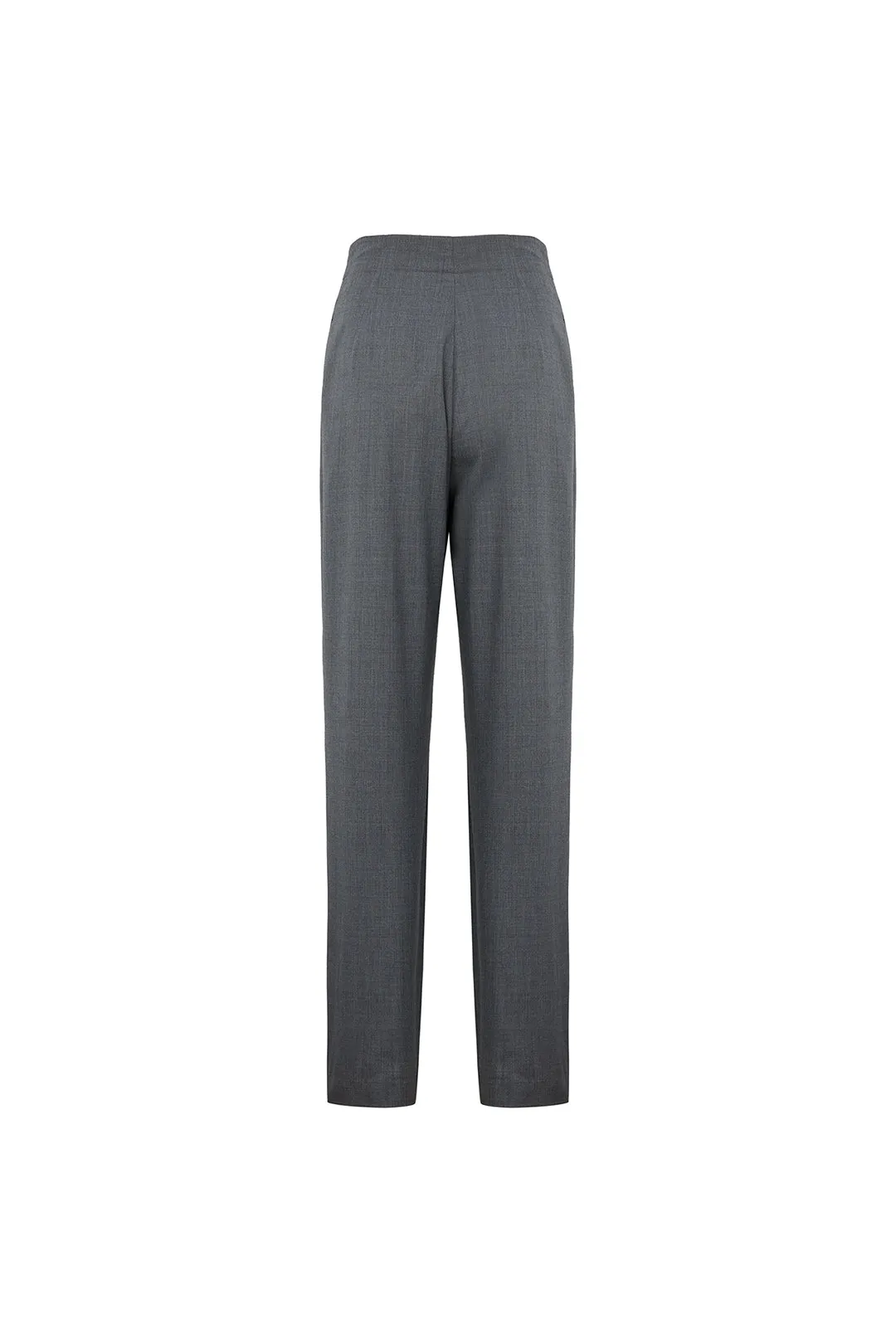 High-rise straight-leg pants | Dark gray straight-leg pants | Commuter straight-leg pants